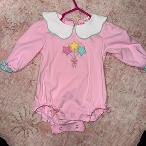 Jumping Jacks Pink Star Embellished Bodysuit